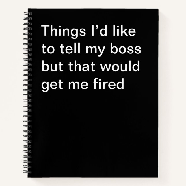 Cuaderno Cosas que me gustaría decirle a mi jefe pero que m (Anverso)