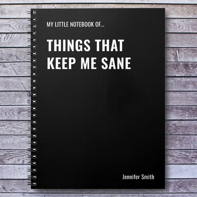 Cuaderno Cosas Que Me Mantienen Sano Cita Graciosa (Subido por el creador)