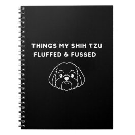 Cuaderno Cosas que mi Shih Tzu alborotó y revolvió