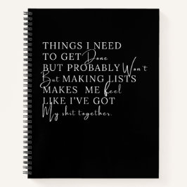 Cuaderno Cosas que necesito hacer, pero probablemente no.