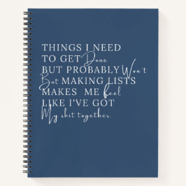 Cuaderno Cosas que necesito hacer, pero probablemente no.