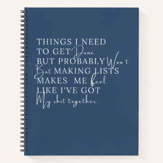 Cuaderno Cosas que necesito hacer, pero probablemente no.