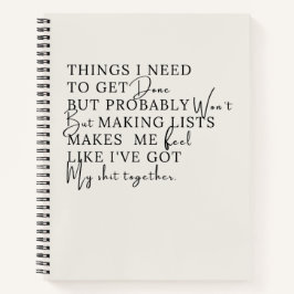 Cuaderno Cosas que necesito hacer, pero probablemente no.