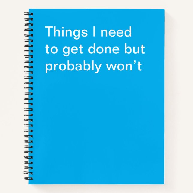 Cuaderno Cosas que necesito hacer pero probablemente no har (Anverso)