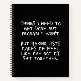 Cuaderno Cosas que necesito hacer, pero probablemente no lo