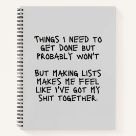 Cuaderno Cosas que necesito hacer pero probablemente no not