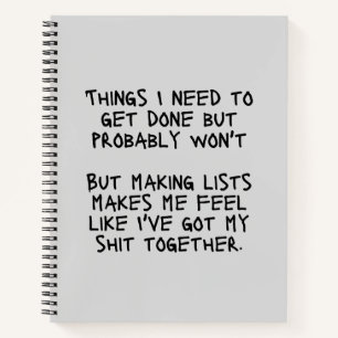 Cuaderno Cosas que necesito hacer pero probablemente no not