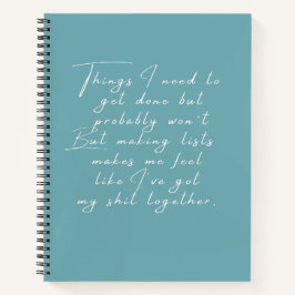 Cuaderno Cosas que necesito hacer, pero probablemente no se
