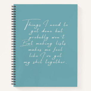Cuaderno Cosas que necesito hacer, pero probablemente no se
