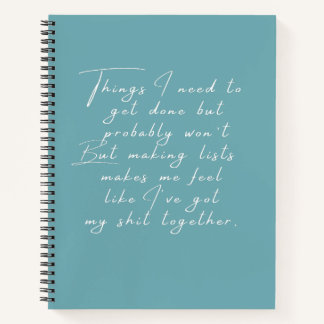 Cuaderno Cosas que necesito hacer, pero probablemente no se