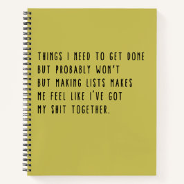 Cuaderno Cosas que necesito hacer, pero probablemente no se