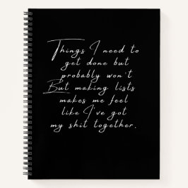 Cuaderno Cosas que necesito hacer, pero probablemente no se