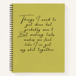 Cuaderno Cosas que necesito hacer, pero probablemente no se