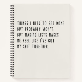 Cuaderno Cosas que necesito hacer, pero probablemente no se