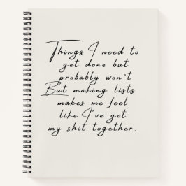 Cuaderno Cosas que necesito hacer, pero probablemente no se