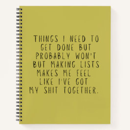 Cuaderno Cosas que necesito hacer, pero probablemente no se