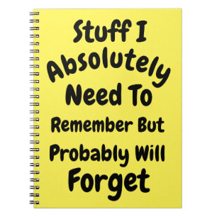 Cuaderno Cosas Que Necesito Recordar Absolutamente, Pero Pr