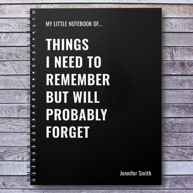 Cuaderno Cosas que necesito recordar una cita graciosa (Subido por el creador)