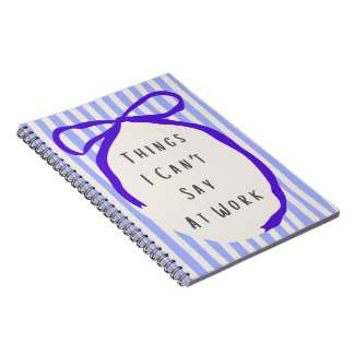 Cuaderno Cosas que no puedo decir en el trabajo Rayas morad