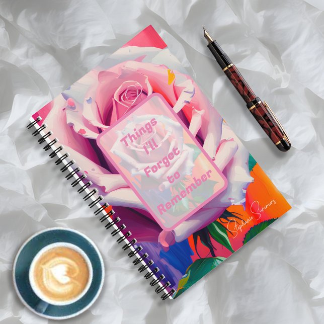 Cuaderno Cosas que Olvidaré para Recordar Flor de Rosa Rosa (Subido por el creador)