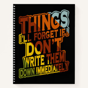 Cuaderno Cosas que olvidaré si no las escribo