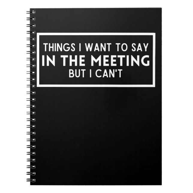Cuaderno Cosas que quiero decir en la reunión pero no puedo (Frente)