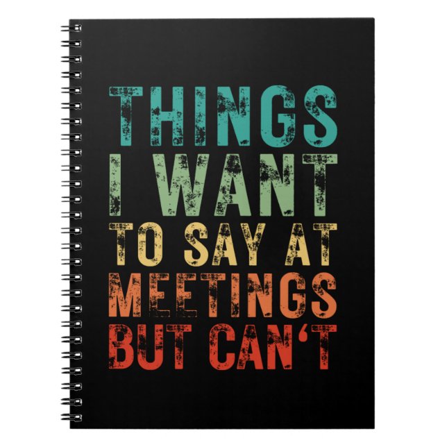 Cuaderno Cosas que quiero decir en las reuniones pero no pu (Frente)
