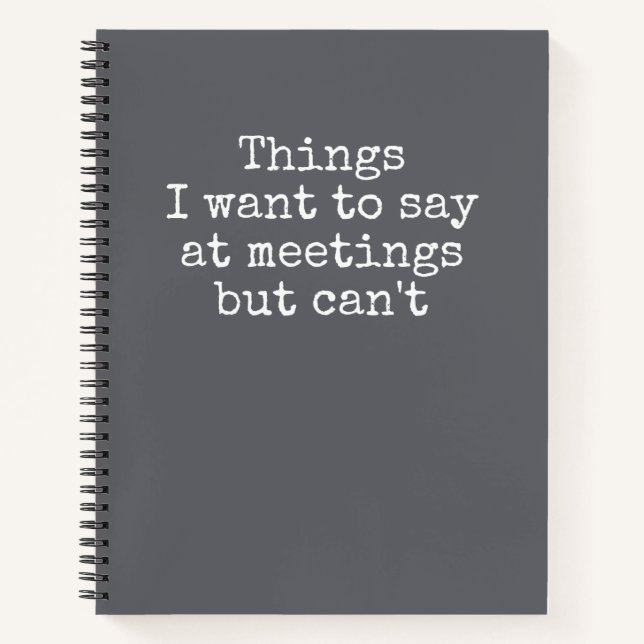 Cuaderno Cosas que quiero decir en las reuniones pero que n (Anverso)