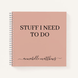 Cuaderno Cosas Rosa Polvorientas Que Necesito Hacer Para Ha