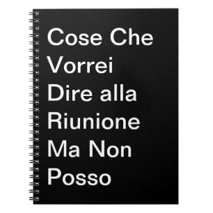 Cuaderno Cose Che Vorrei Dire alla Riunione Mamáes Non Poss