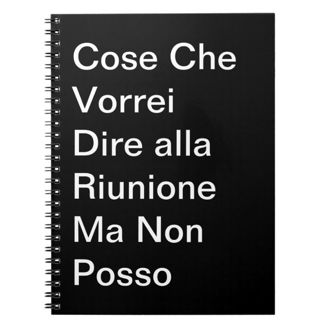 Cuaderno Cose Che Vorrei Dire alla Riunione Mamáes Non Poss (Frente)