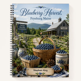Cuaderno Cosecha de Arándanos Fryeburg Maine Personalizado