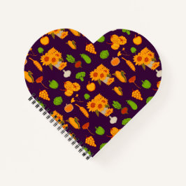 Cuaderno Cosecha de Otoño Vegetales Saludables Y Piernas De