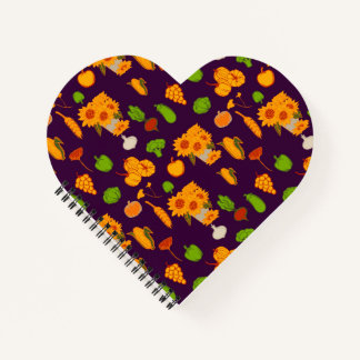 Cuaderno Cosecha de Otoño Vegetales Saludables Y Piernas De