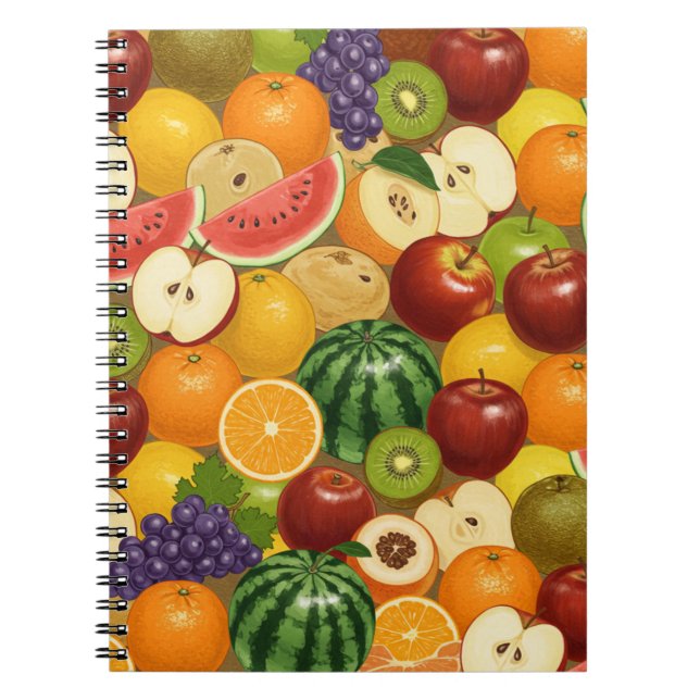 Cuaderno Cosecha fresca | Patrón de frutas (Frente)
