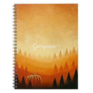 Cuaderno Cosecha personalizada de calabaza cosecha otoñal