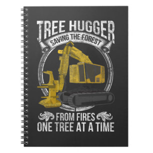 Cuaderno Cosechador forestal de Chiste de tala de árboles