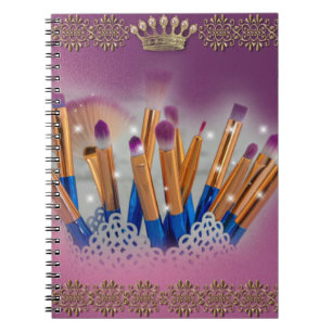 Cuaderno Cosméticos maquillaje Pincel Glamour