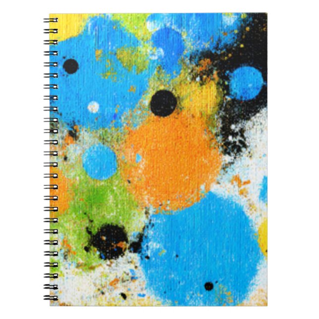 Cuaderno Cosmic Chromatic Splatter: Abstract Orbit (Frente)