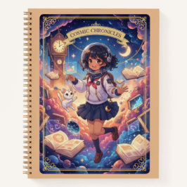 Cuaderno Cosmic Chronicles Astronaut Anime Girl Journal