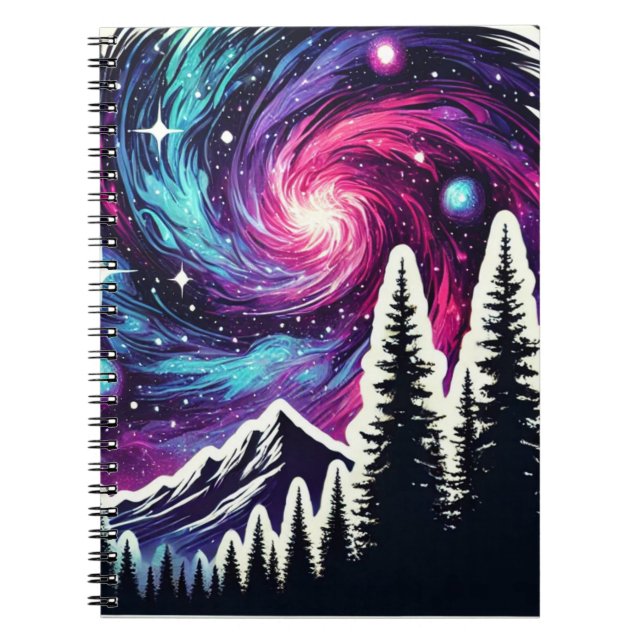 Cuaderno Cosmic Forest: Galaxy Meets Nature (Frente)