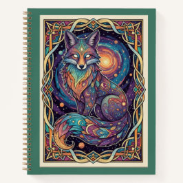 Cuaderno Cosmic Fox Galaxy Zentangle Spirit Journal
