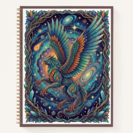 Cuaderno Cosmic Griffin Guardian Zentangle Mythical Journal