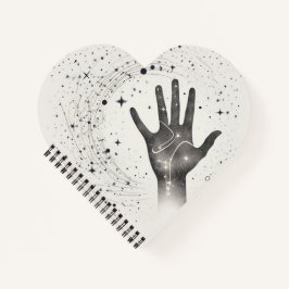 Cuaderno Cosmic Hand in Starry Galaxy – Surreal Spiritual S