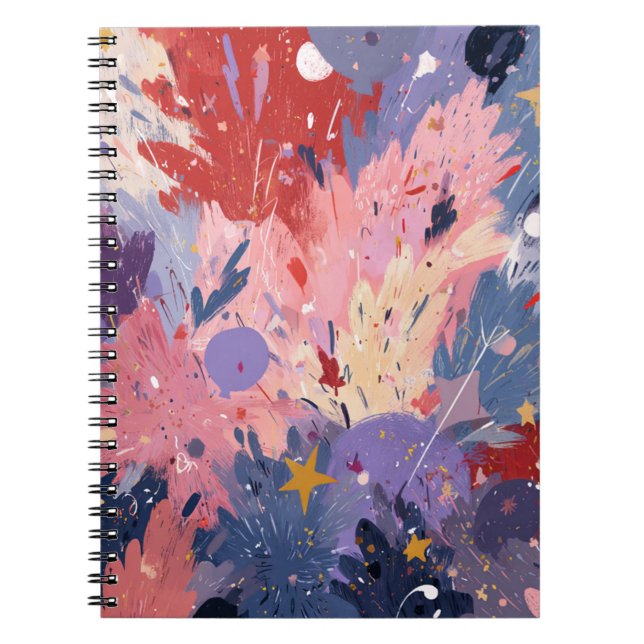Cuaderno Cosmic Party Abstract Explosion (Frente)