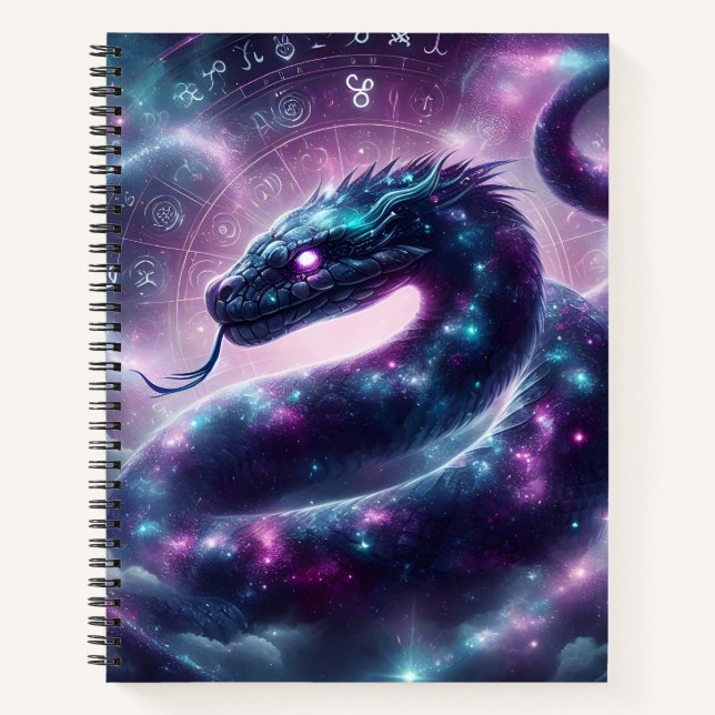 Cuaderno Cosmic Serpent Zodiac Galaxy Astrology (Anverso)