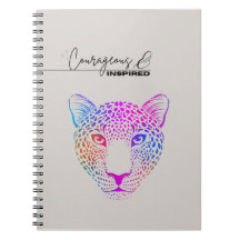 Cuaderno Cósmico Leopardo Valiente e Inspirado