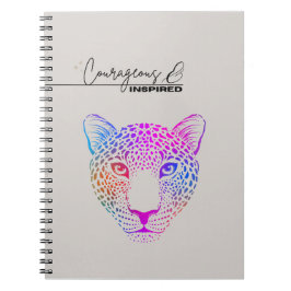 Cuaderno Cósmico Leopardo Valiente e Inspirado