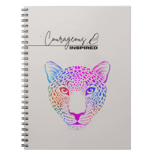 Cuaderno Cósmico Leopardo Valiente e Inspirado