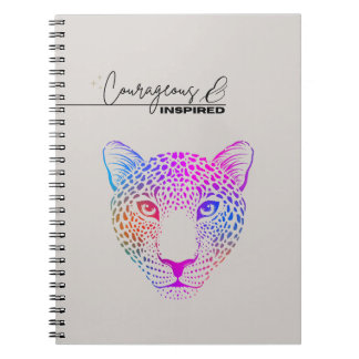 Cuaderno Cósmico Leopardo Valiente e Inspirado